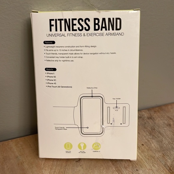 Fitness Band Universal Fitness & Exercise Armband  15" Apple - iPhone Lime Green - Picture 7 of 7